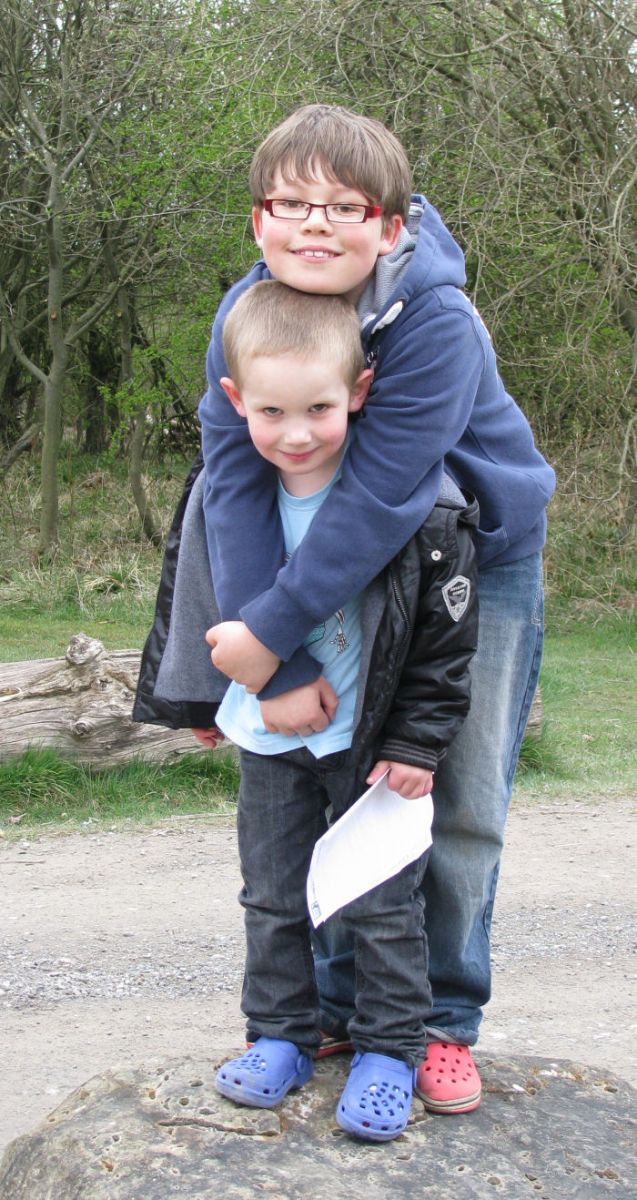 Brothers after completing the Easter Trail