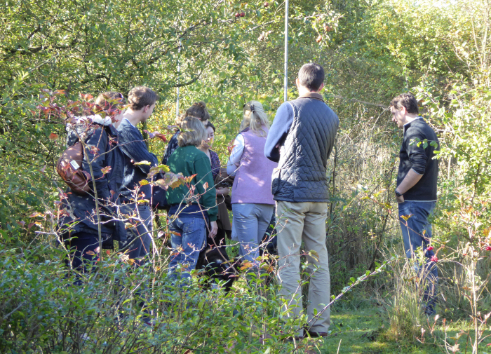 Visitors finding out about bird ringing